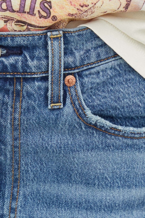 Levi's jeansy RIBCAGE BELLS niebieski A7503