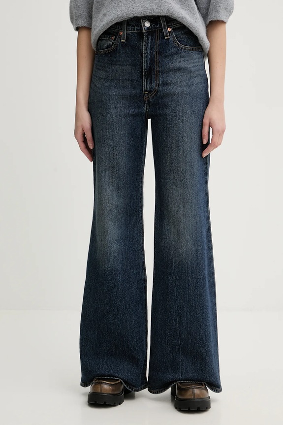 Τζιν παντελόνι Levi's RIBCAGE BELLS σκούρο μπλε A7503