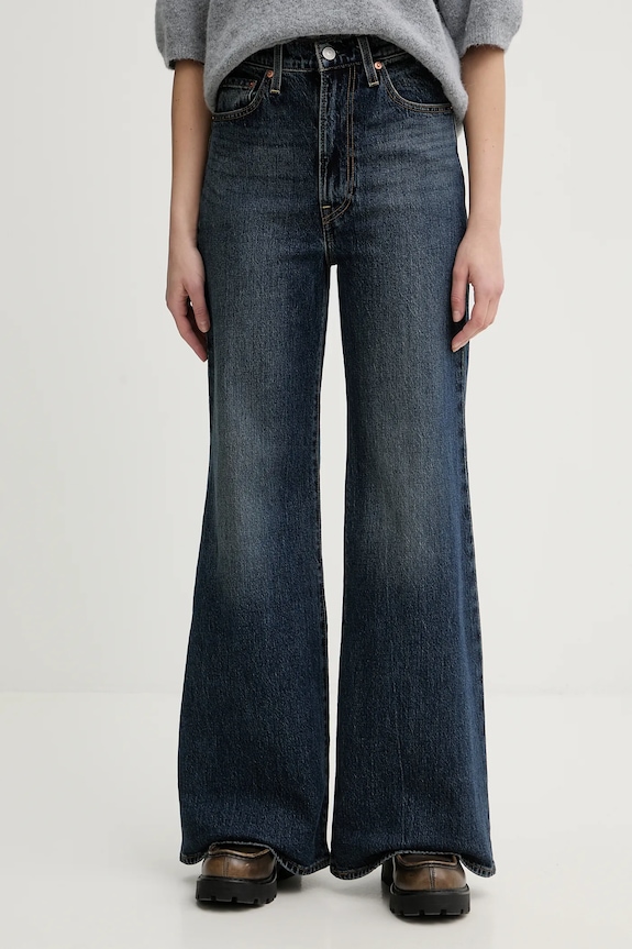 Τζιν παντελόνι Levi's RIBCAGE BELLS σκούρο μπλε A7503