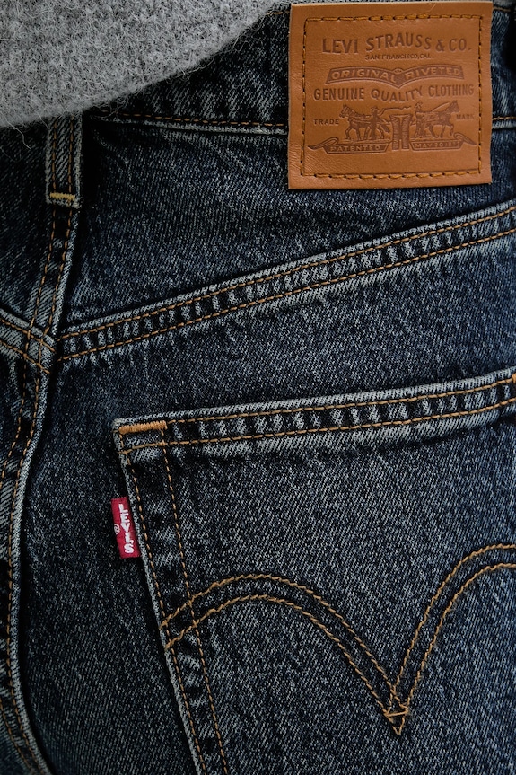 Τζιν παντελόνι Levi's RIBCAGE BELLS σκούρο μπλε A7503