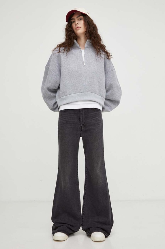 Levi's jeansy RIBCAGE BELLS Planet friendly czarny A7503