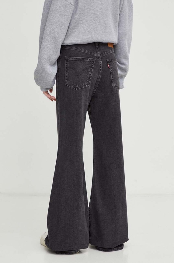Odzież Levi's jeansy RIBCAGE BELLS A7503 czarny