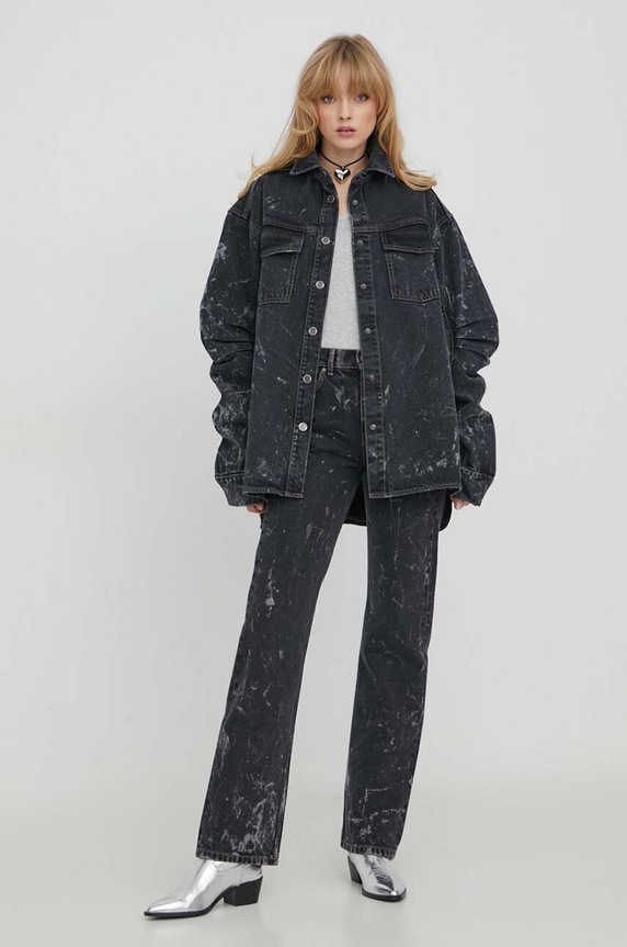 Rotate jeansy 700437013 czarny SS24