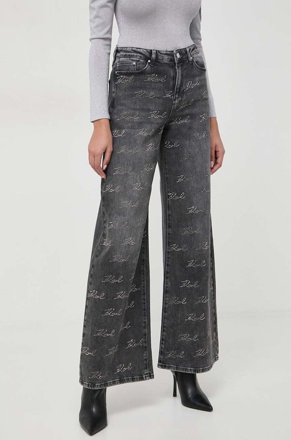 Karl Lagerfeld jeansy szary 240W1106