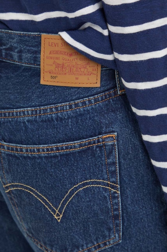 Levi's jeansy 501 CROP granatowy 36200.0311
