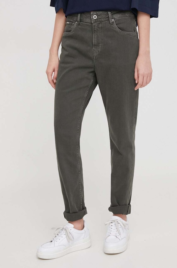 Pepe Jeans jeansy TAPERED JEANS HW Planet friendly zielony PL211704YG1