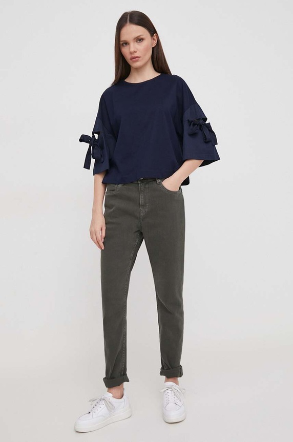 Pepe Jeans jeansy TAPERED JEANS HW PL211704YG1 zielony SS24