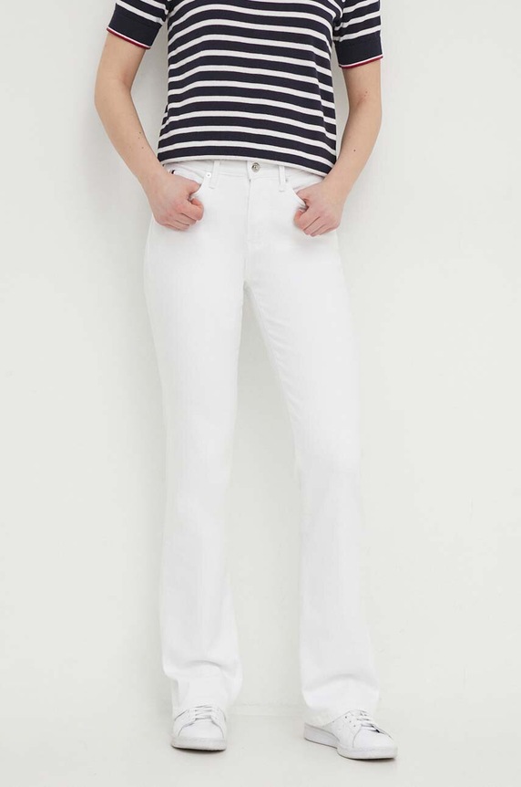 Džíny Tommy Hilfiger bílá WW0WW41304