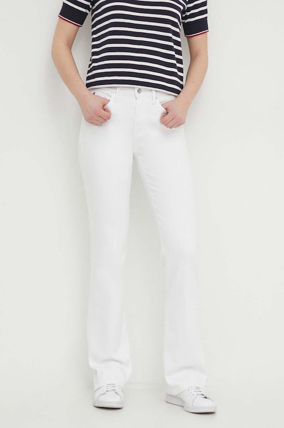 Džíny Tommy Hilfiger bílá WW0WW41304