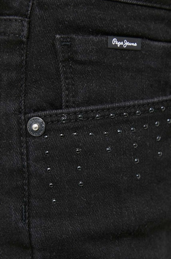 Traperice Pepe Jeans SKINNY HW SPARKLE PL204606 crna