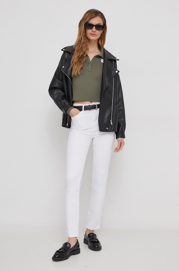 Pepe Jeans jeansy TESSA Planet friendly biały PL211700
