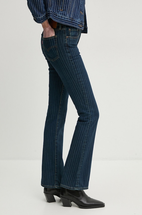 Levi's jeansy 725 HIGH RISE BOOTCUT granatowy 18759