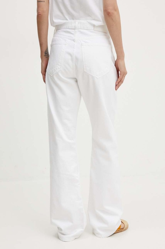 Odzież Calvin Klein jeansy K20K206957 biały