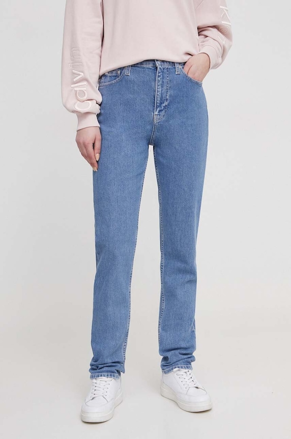 Džíny Calvin Klein Jeans Planet friendly modrá J20J222749