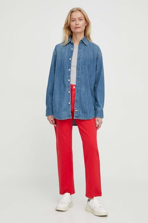 Džíny Levi's 501 CROP 36200.0323 červená SS24