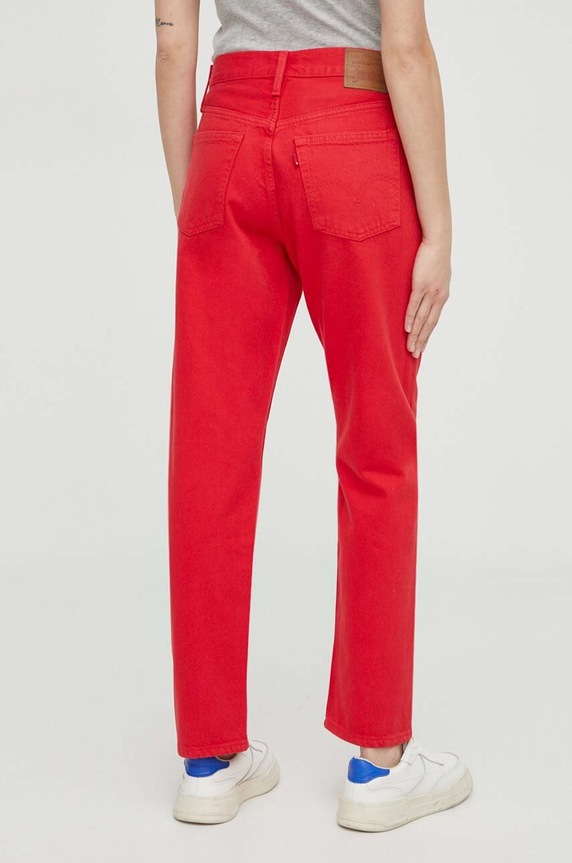 Oblečení Džíny Levi's 501 CROP 36200.0323 červená