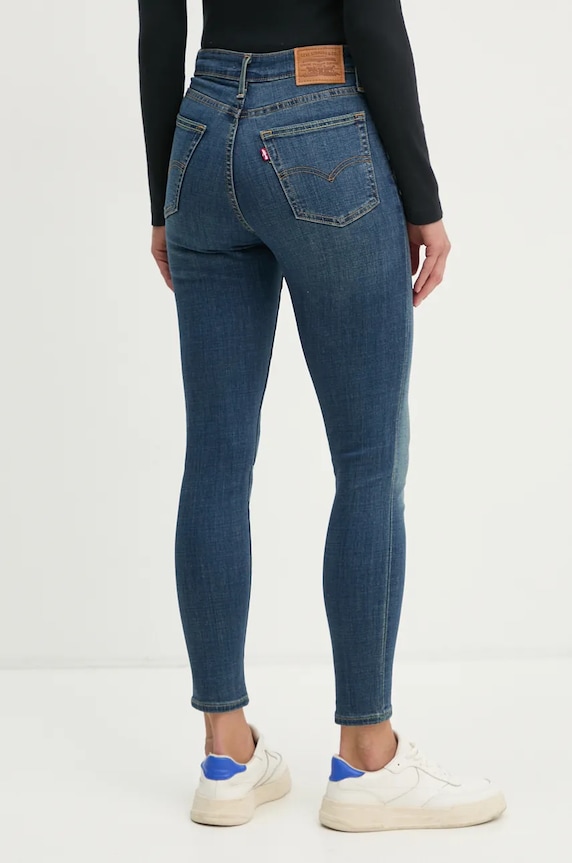 Odzież Levi's jeansy 721 HIGH RISE SKINNY 18882 granatowy