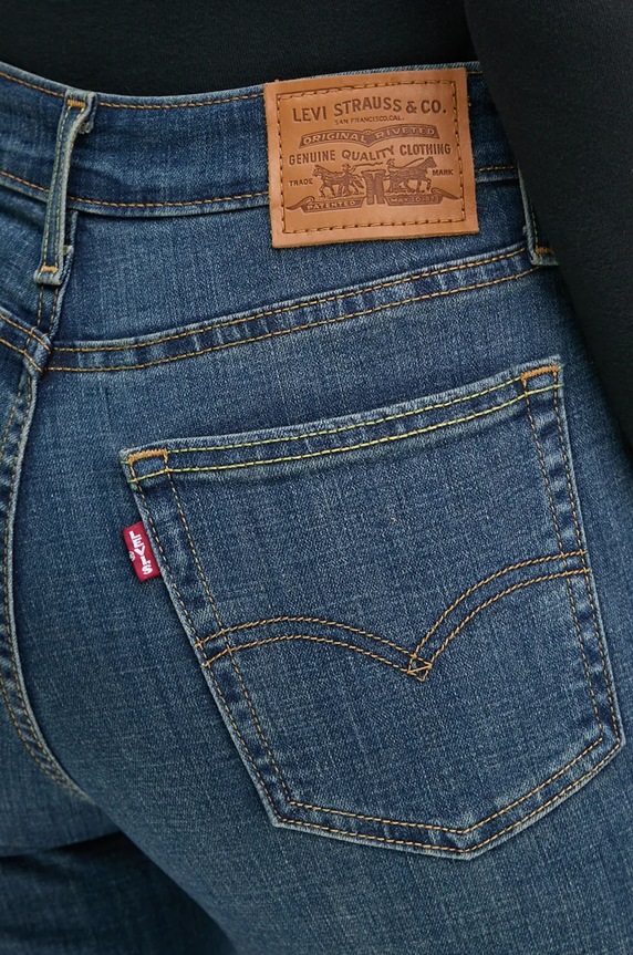 Levi's jeansy 721 HIGH RISE SKINNY granatowy 18882