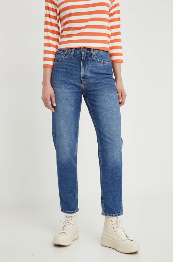 Levi's jeansy 80S MOM JEAN Planet friendly granatowy A3506