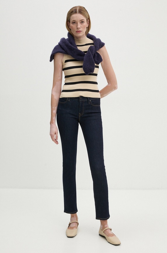 Traperice Levi's 712 SLIM WELT POCKET srednje visoki mornarsko plava A6199