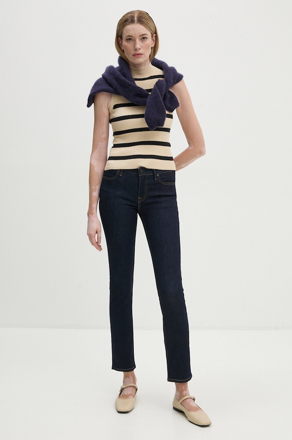 Traperice Levi's 712 SLIM WELT POCKET srednje visoki mornarsko plava A6199