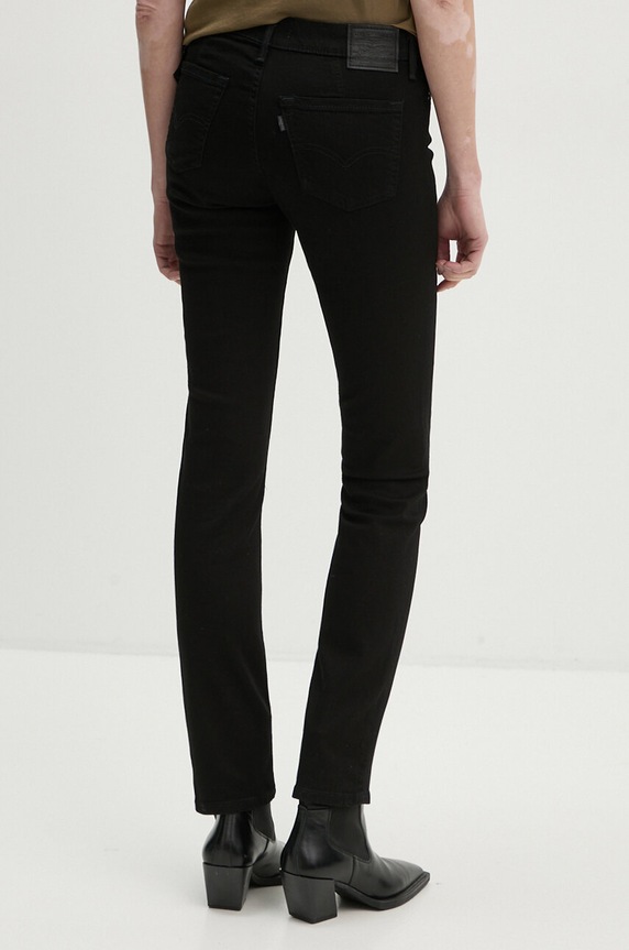 Odzież Levi's jeansy 712 SLIM WELT POCKET A6199 czarny