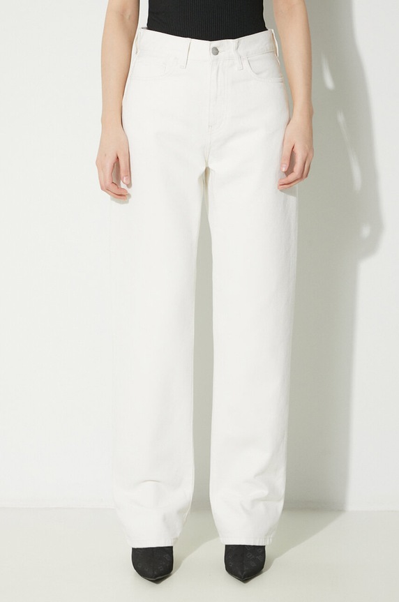 Džíny Carhartt WIP Noxon Pant béžová I031920.202