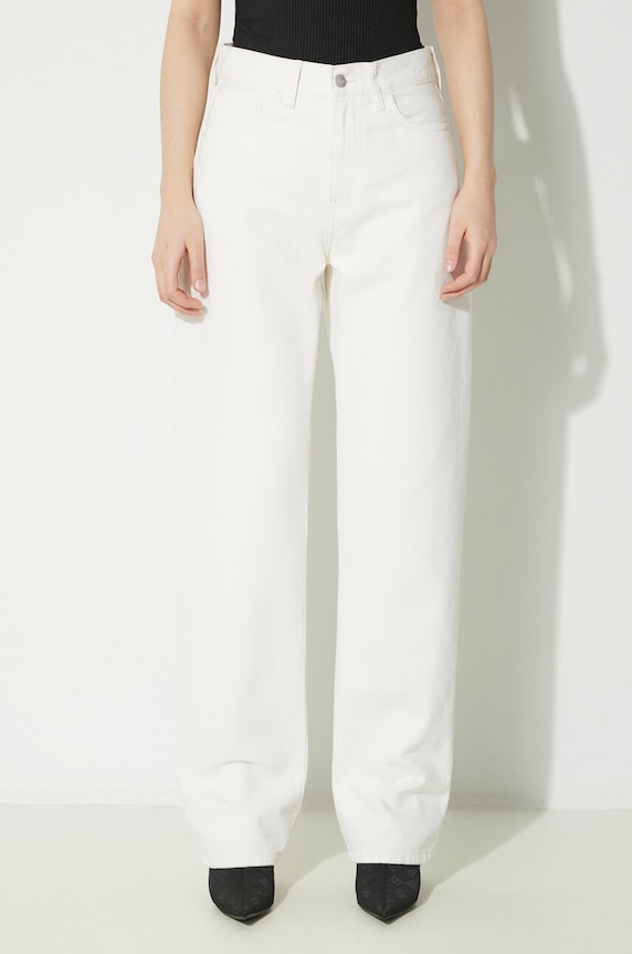 Džíny Carhartt WIP Noxon Pant béžová I031920.202