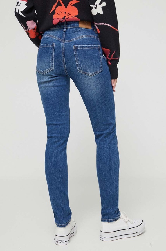 Odzież Desigual jeansy DENIS 24SWDD01 granatowy