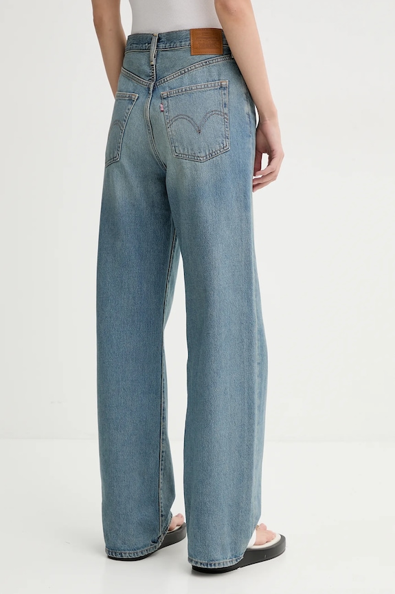 Odjeća Traperice Levi's RIBCAGE WIDE LEG A6081 plava