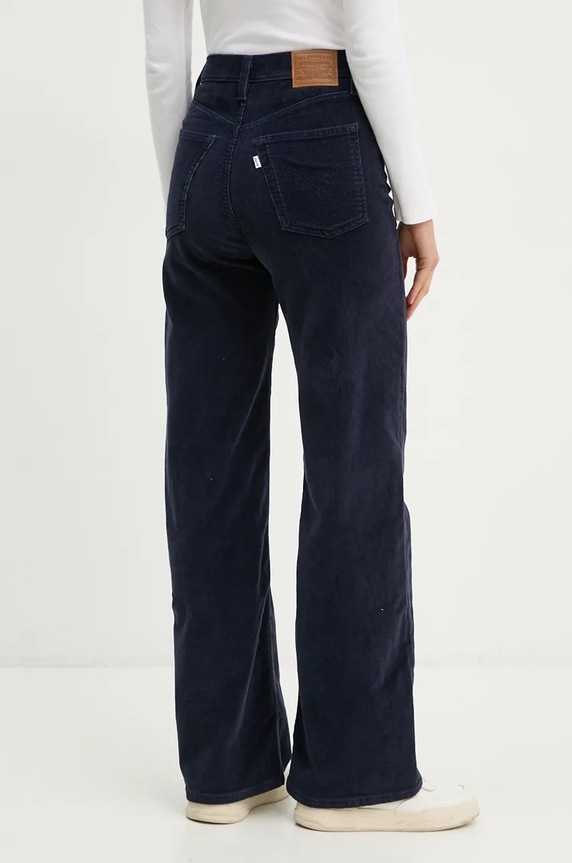 Odzież Levi's jeansy RIBCAGE WIDE LEG A6081 granatowy