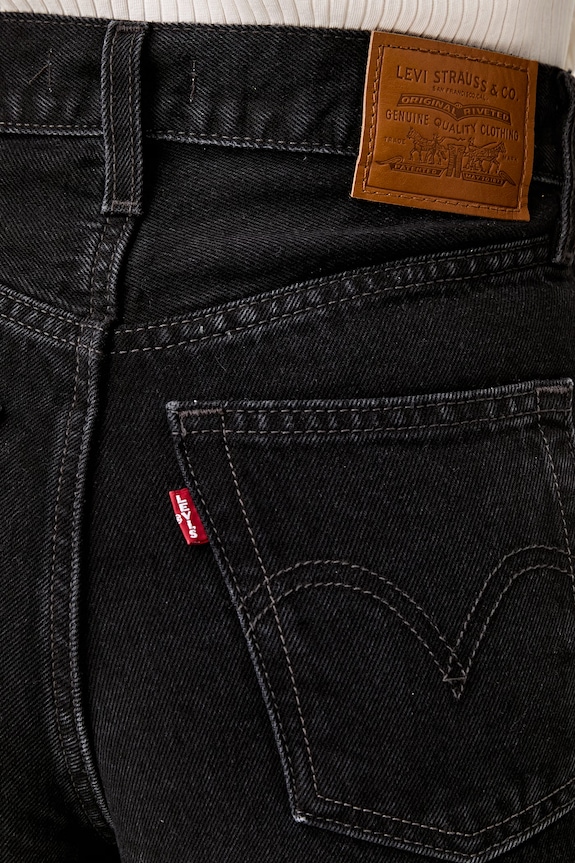 Levi's széles szárú női RIBCAGE WIDE LEG fekete A6081