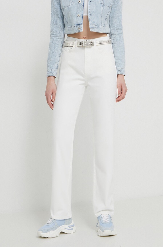 Karl Lagerfeld Jeans jeansi Planet friendly alb 241J1106