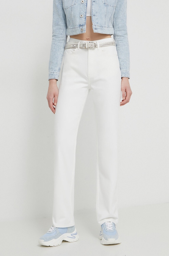 Karl Lagerfeld Jeans jeansi Planet friendly alb 241J1106