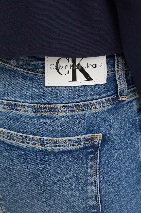 Rifle Calvin Klein Jeans modrá J20J221581