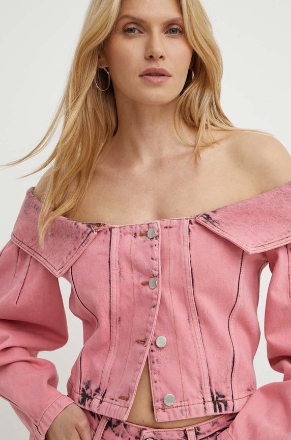 K+LUSHA maglietta jeans semplice rosa KLMEDUSADF130KLW11