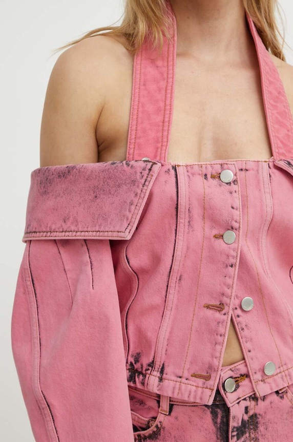 K+LUSHA maglietta jeans KLMEDUSADF130KLW11 rosa