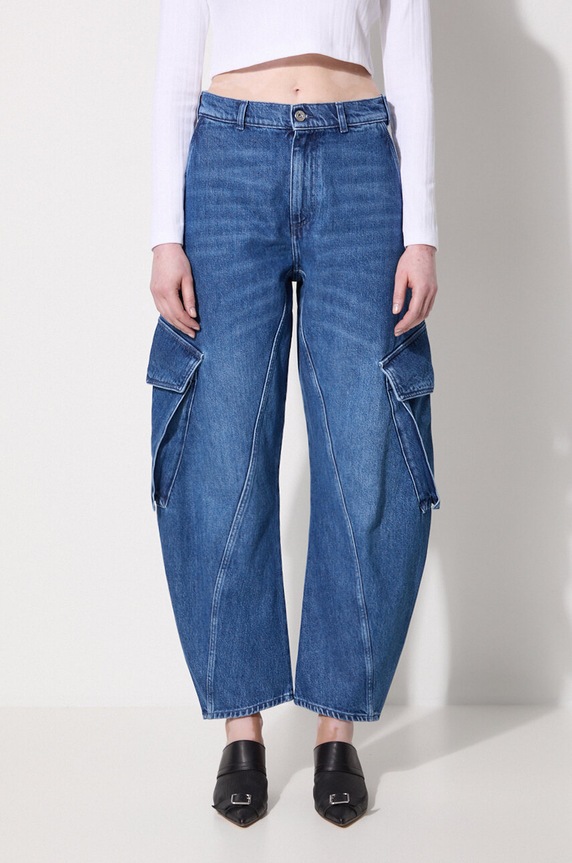 JW Anderson jeans Twisted Cargo Jeans navy DT0091.PG1560.800