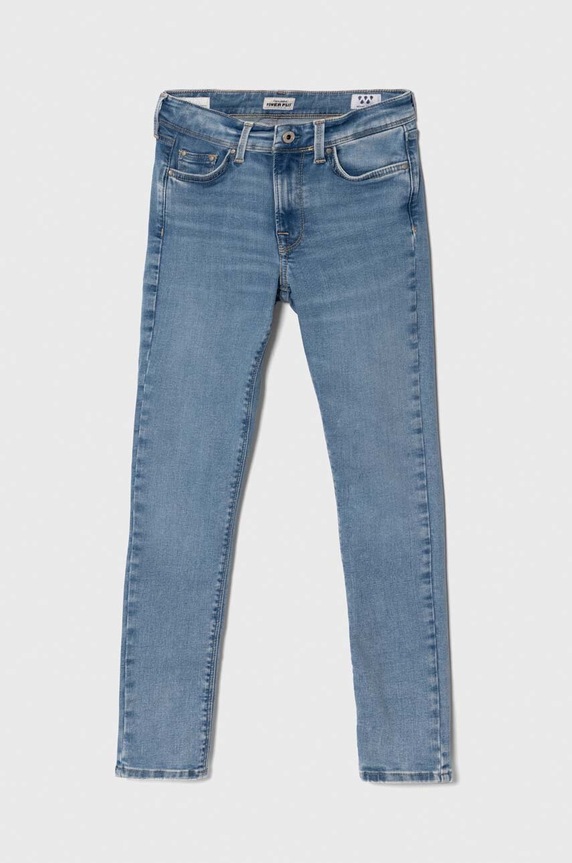 Детские джинсы Pepe Jeans SKINNY JEANS HW JR с регуляцией голубой PG201675XW3