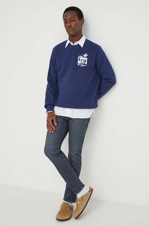 Τζιν παντελόνι Levi's 512 SLIM 28833 σκούρο μπλε AA00