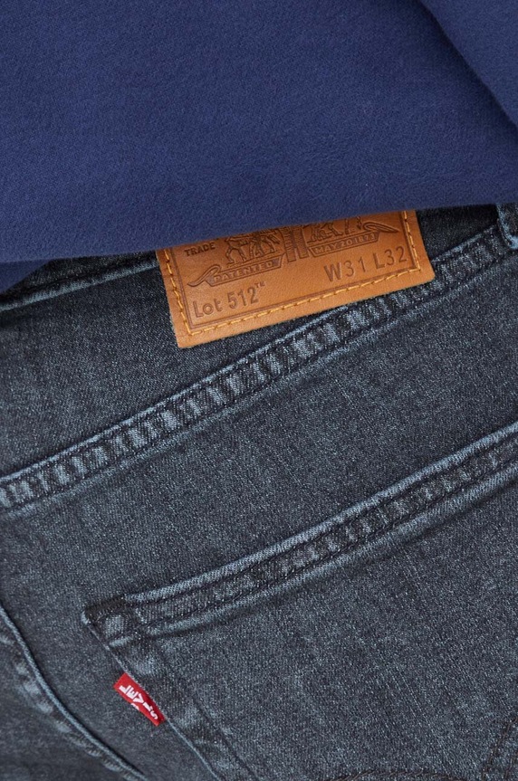 Τζιν παντελόνι Levi's 512 SLIM σκούρο μπλε 28833