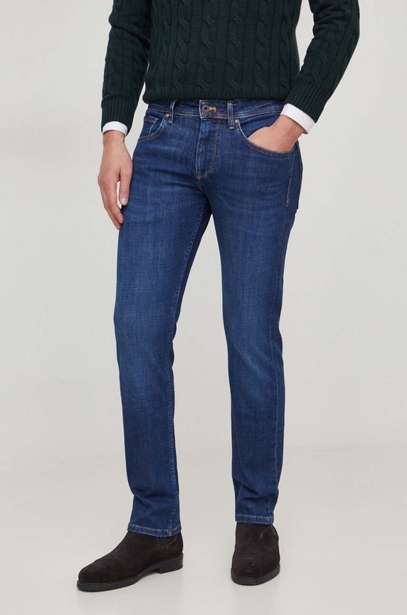Pepe Jeans jeansy STRAIGHT JEANS granatowy PM207393CT1