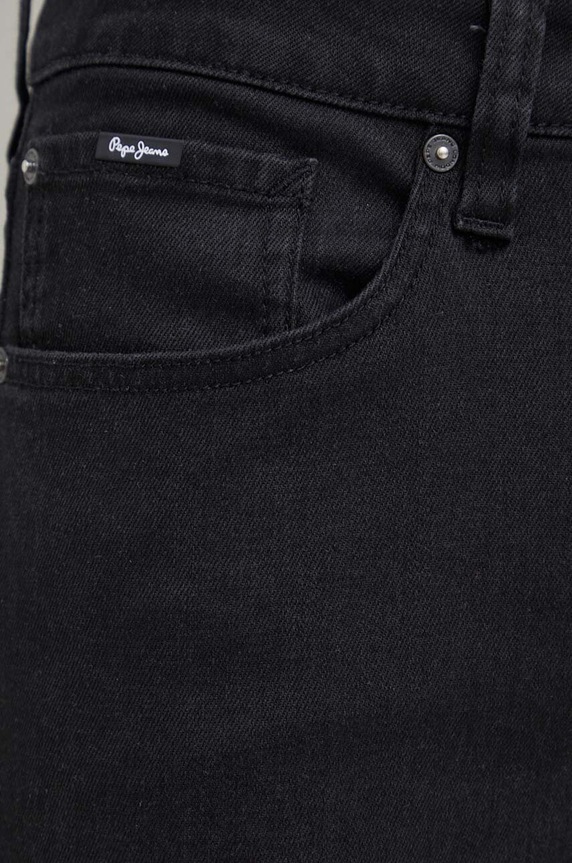 Pepe Jeans jeansy STRAIGHT JEANS COATED czarny PM207398