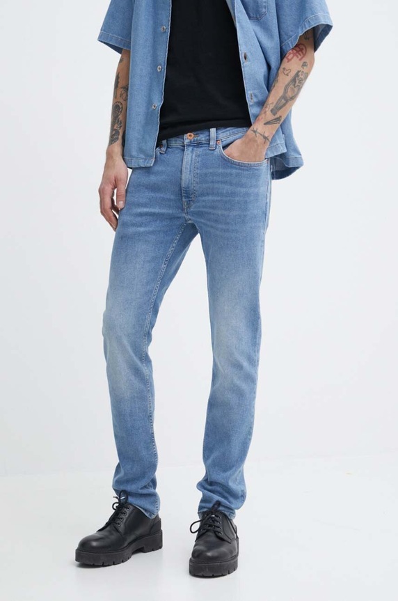 HUGO Blue jeansy Zane niebieski 50511523