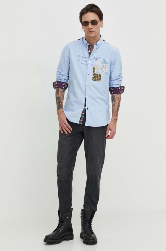 Desigual jeansy GEORGE 24SMDD09 szary SS24