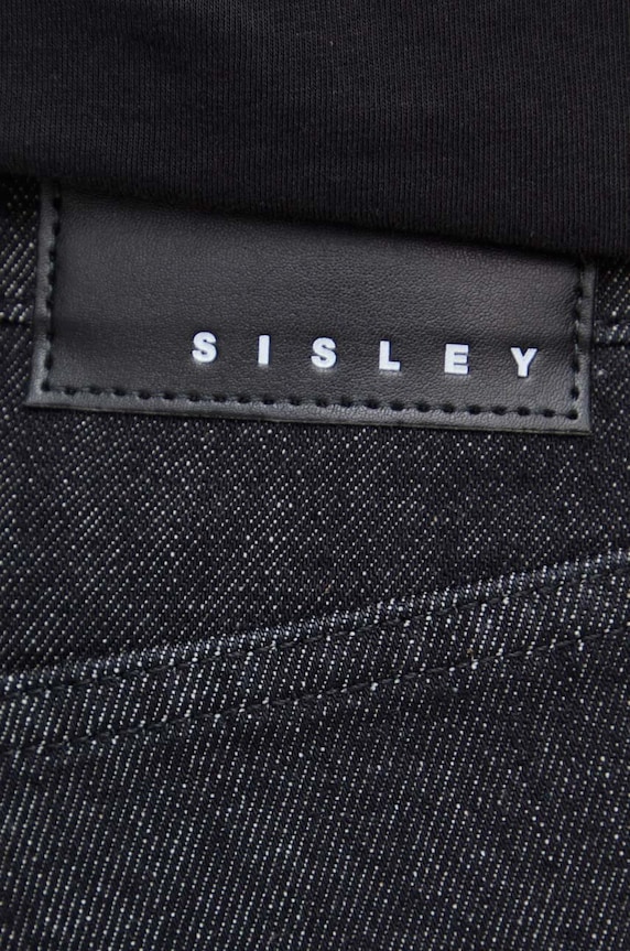 Τζιν παντελόνι Sisley μαύρο 4TLASE01R