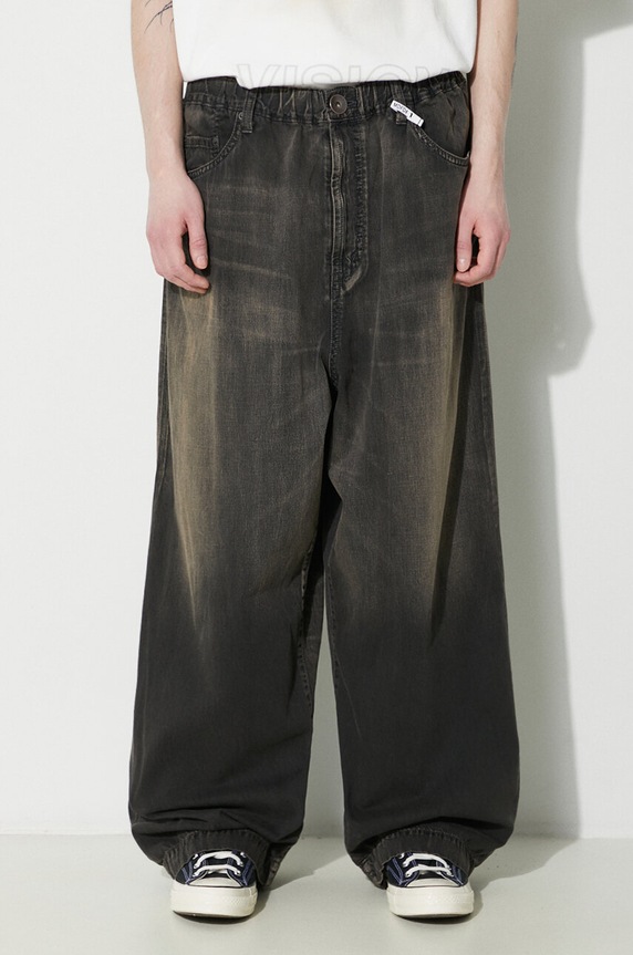 Maison MIHARA YASUHIRO jeans Light Denim Wide Pants nero J12PT022
