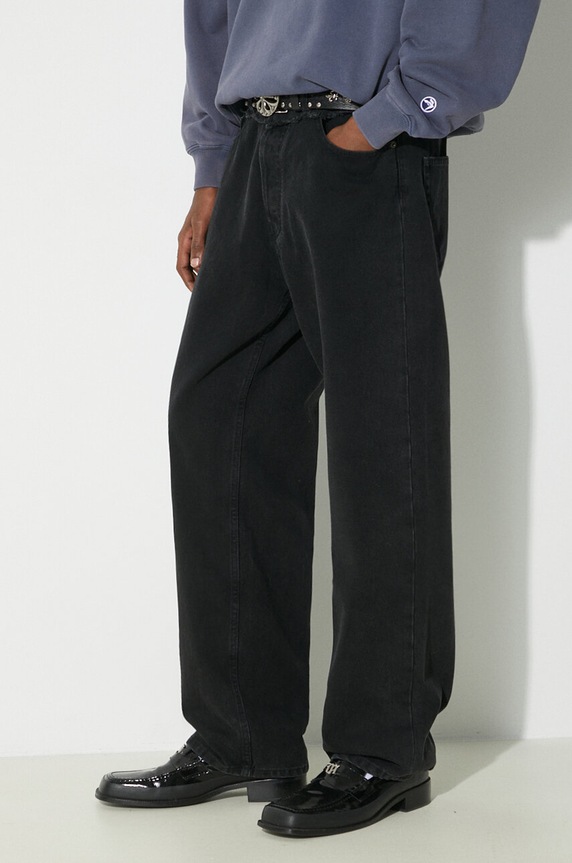Τζιν παντελόνι AMBUSH Waist Detail Denim Pants μαύρο BMYB003S24DEN0011100