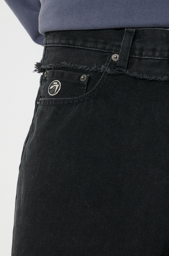 Τζιν παντελόνι AMBUSH Waist Detail Denim Pants BMYB003S24DEN0011100 μαύρο