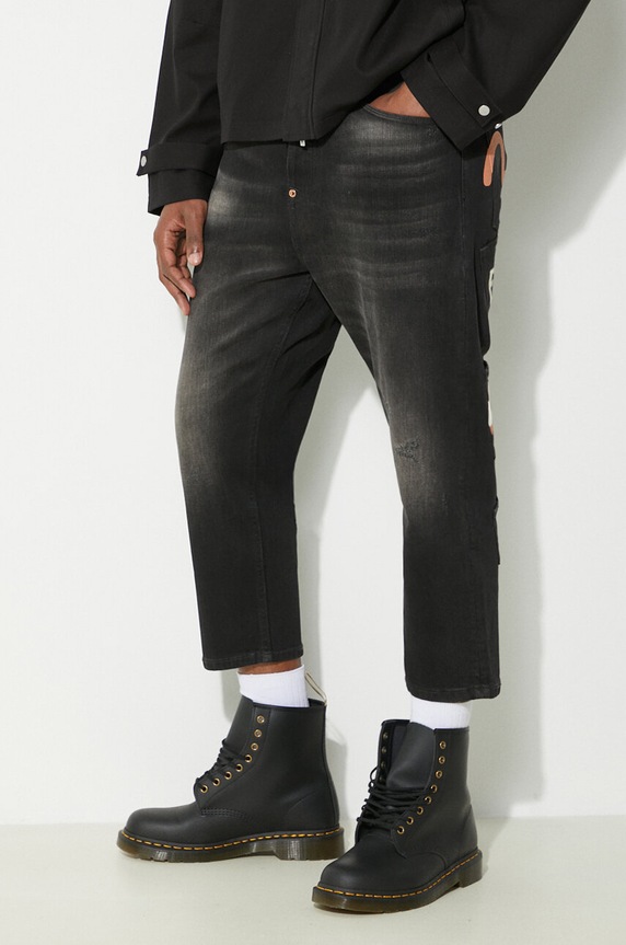 Evisu jeansi Seagull & Baby GH negru 2ESHTM4JE8022